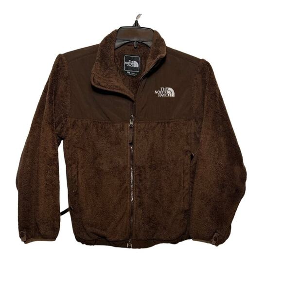 The North Face Osito Fleece Girls Brown Jacket, Size Medium - Picture 2 of 9